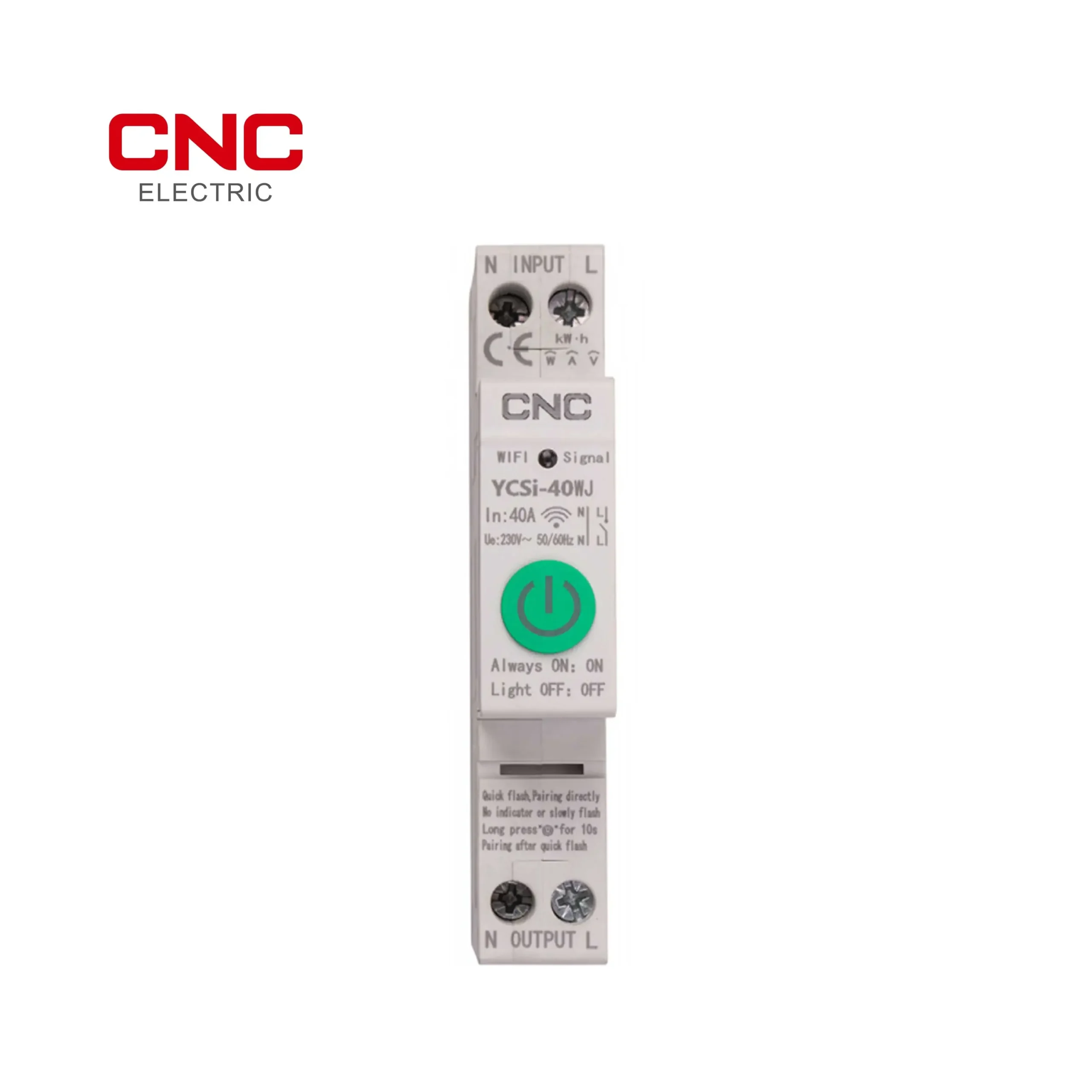 Wi-Fi_1_Pole_Smart_Breaker_40A WiFi Breaker 1 Pole 40A | Tuya Smart App | CNC YCSI - Image 1